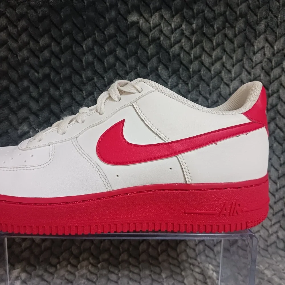 Nike Air Force 1 Retro Low GS White University Red Sneakers CV7663-102 Size 6.5Y